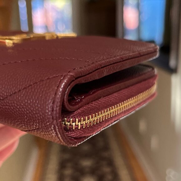 YSL Saint Laurent cassandre matelassé compact zip around wallet - Authentic - Picture 9 of 17